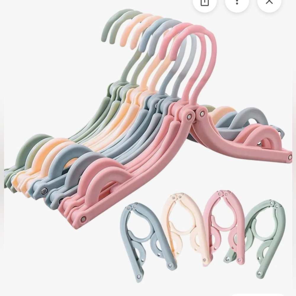 Foldable travel hangers 8pc